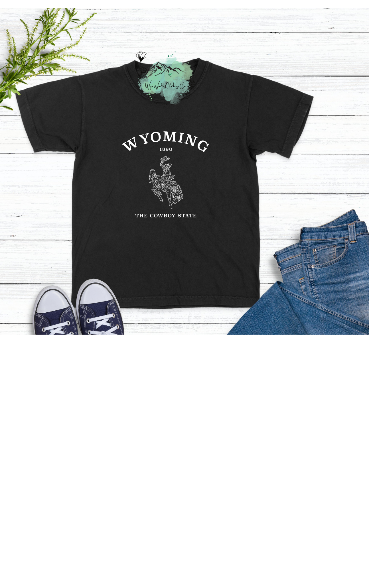 Youth Floral 1890 Steamboat Wyoming tee