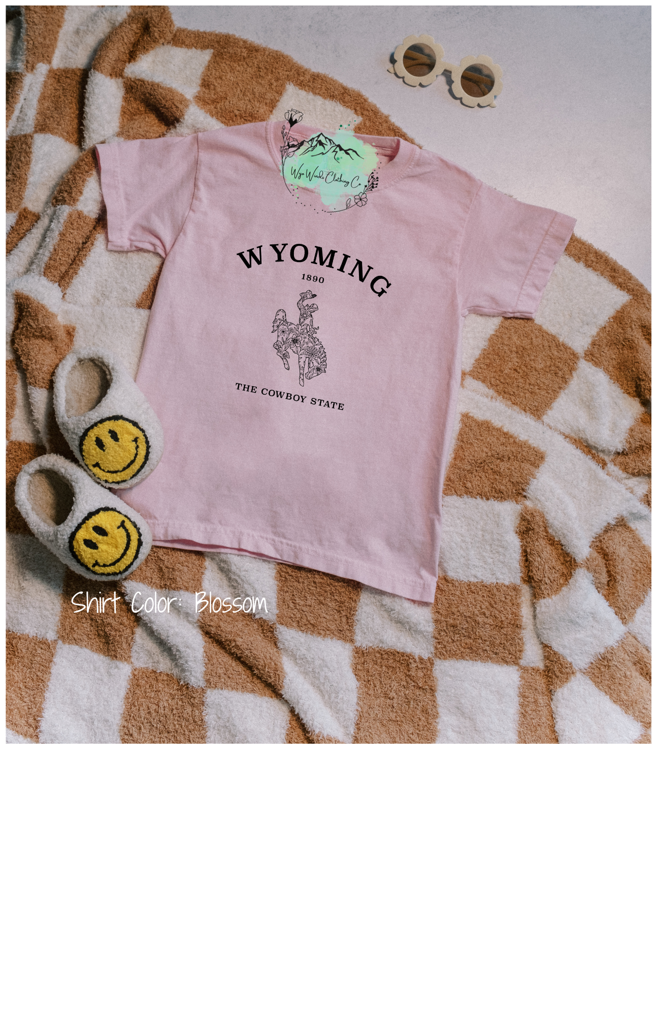 Youth Floral 1890 Steamboat Wyoming tee