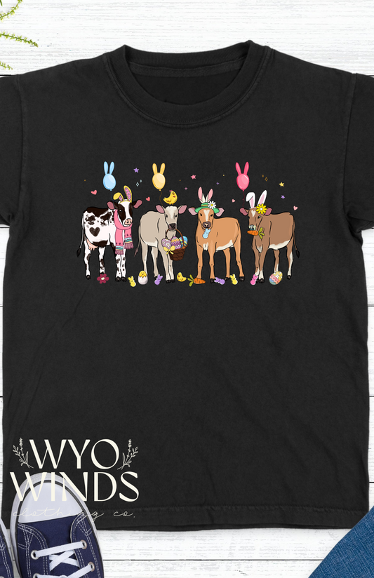 Youth Cows Easter Tee