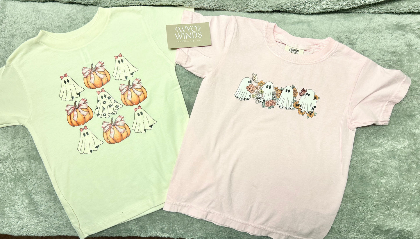 Adult Pumpkins & Ghosts tee