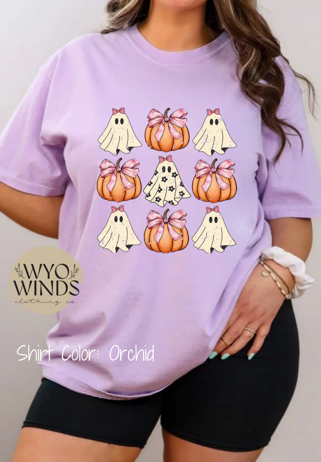 Adult Pumpkins & Ghosts tee