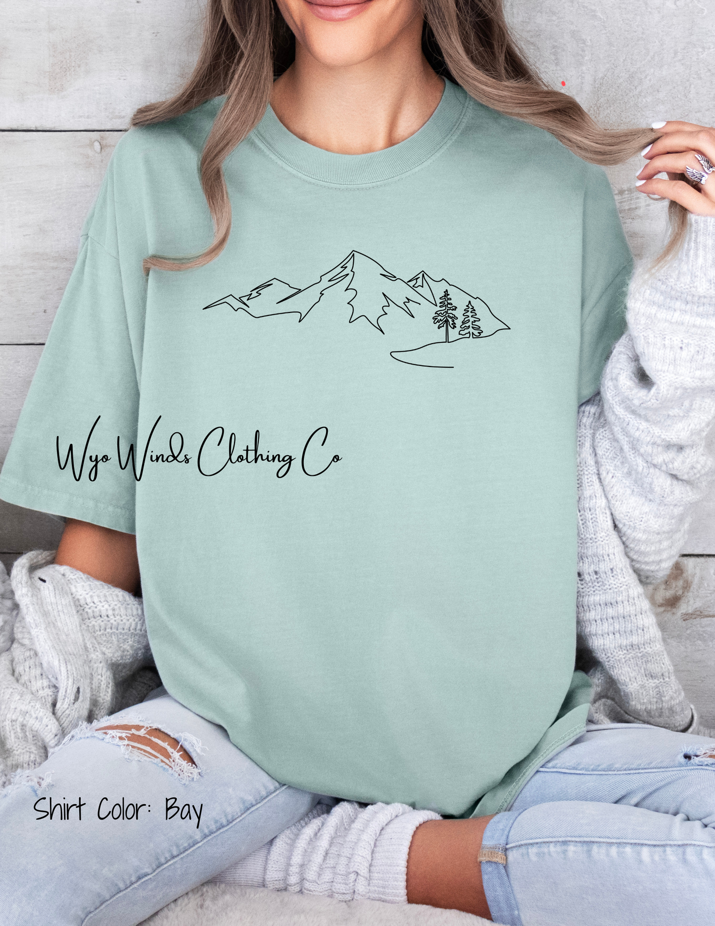 Line drawn Moutain tee