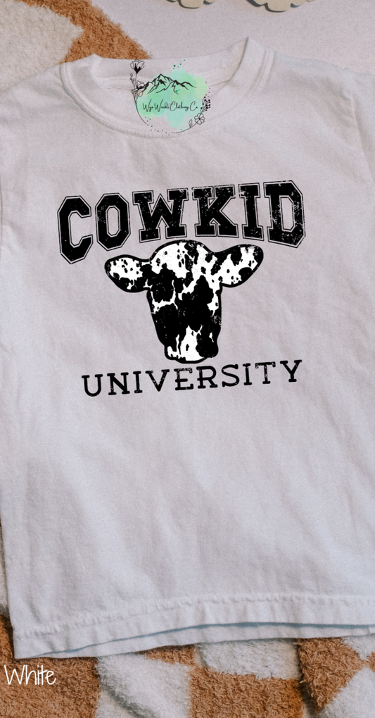 Cowkid University Kids Tee